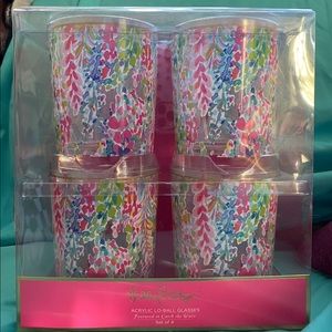 Lilly Pulitzer Acrylic Lo-Ball Glasses